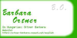 barbara ortner business card